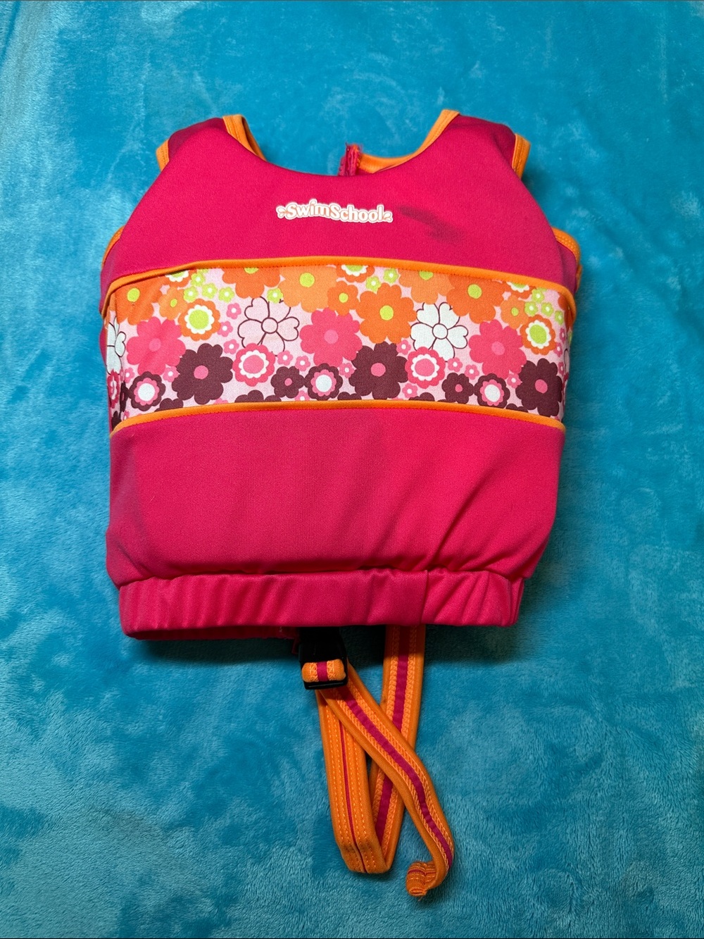SwimSchool Pink Floral Kids Swim Vest